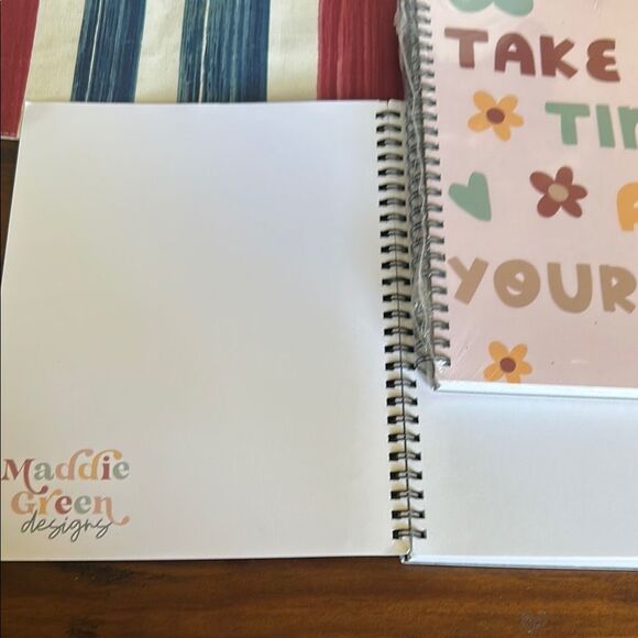 Maddie Green design Colorful Spiral Notebook white pages original wrapping - Picture 2 of 5